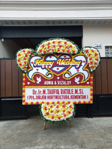 Papan Bunga Pernikahan alam jaya