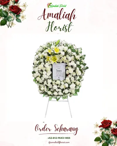 Krans Bunga Duka Cita alam jaya